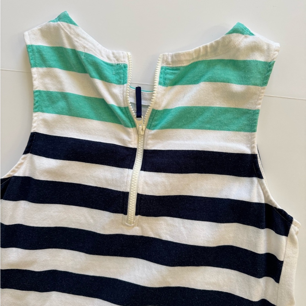 Vineyard Vines Nautical Striped Sleeveless Dress Medium 100% Cotton Coastal - Picture 4 of 8